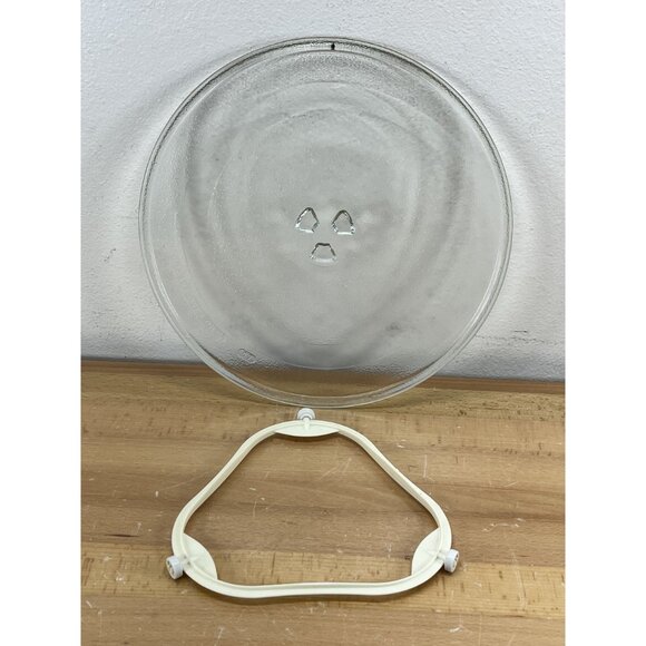 Whirlpool Microwave Glass Turntable Plate Tray w/ Support Ring For UMV1160CW - Picture 8 of 11